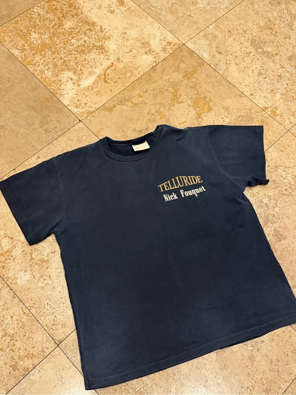 Nick Fouquet Washed Tee with Gold Telluride Print